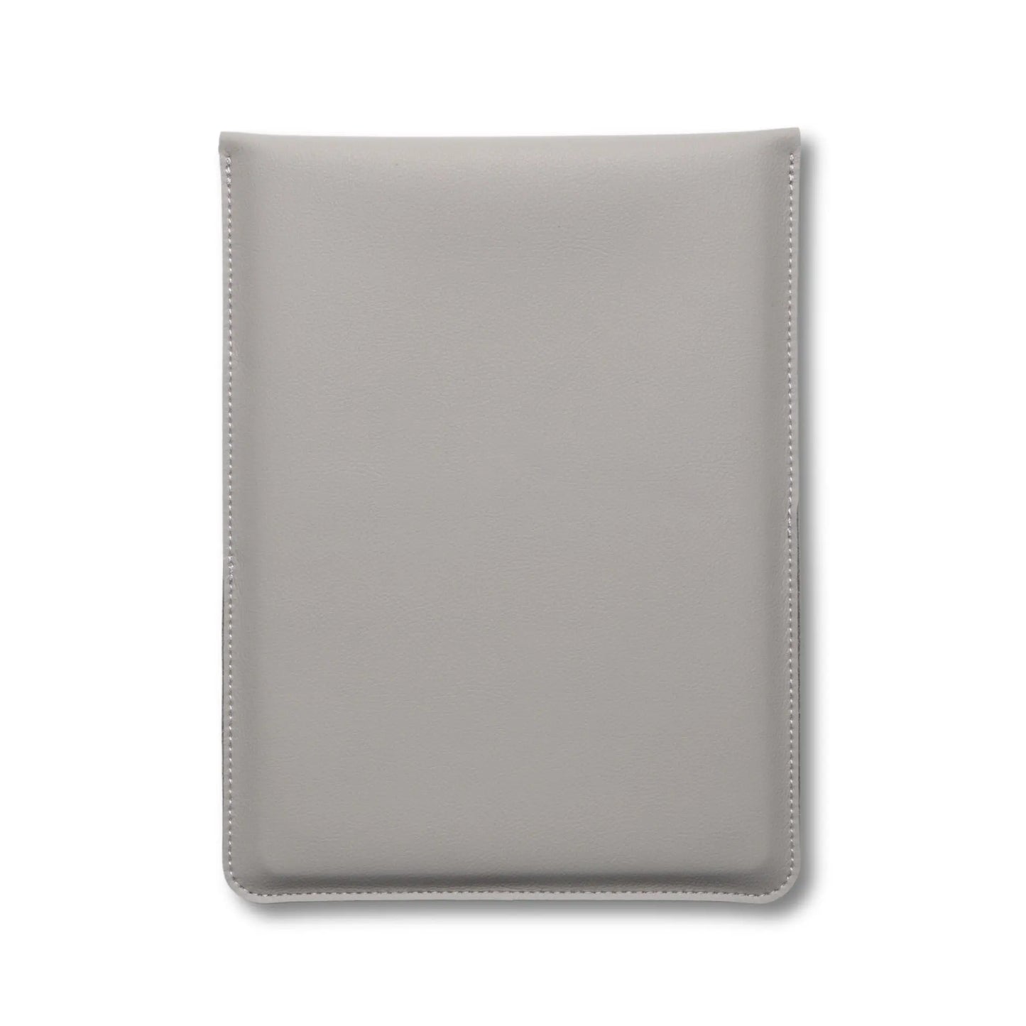  Bottom view of slim 3-in-1 MacBook sleeve with built-in square mouse pad - light gray.